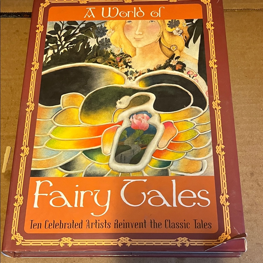 A World of Fairy Tales Illustrated Book - Orange & Cream Cover